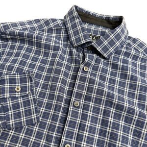 Jos A Bank Traveler Travel Tech Plaid Button Down Shirt‎ Men's L Tailored Fit